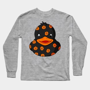 Pumpkin Pattern Rubber Duck Long Sleeve T-Shirt